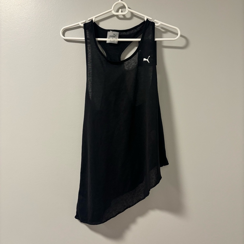 NWT Puma Women's Black Asymmetrical Tank Top XS